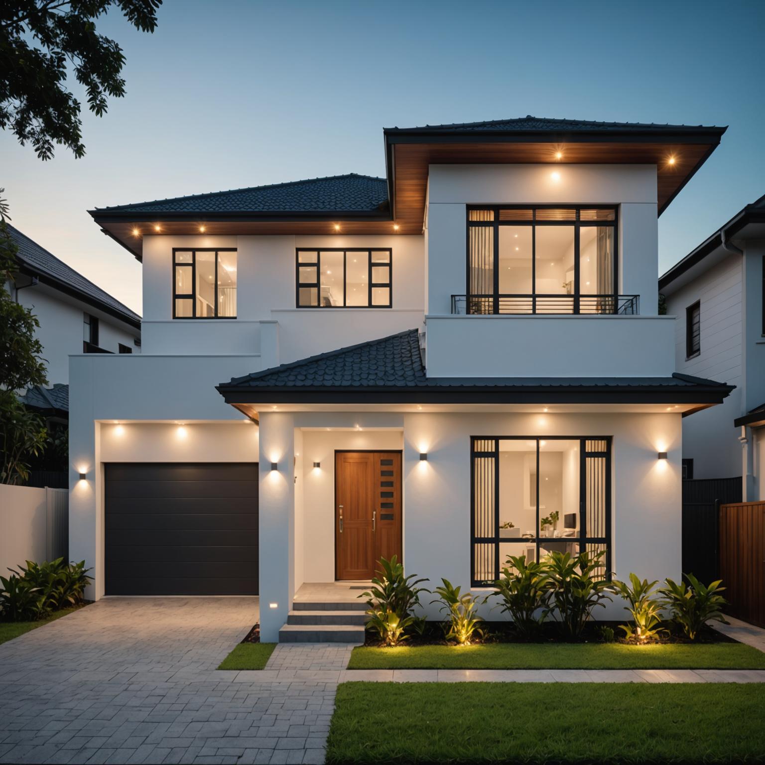 Renovated double-storey terrace house facade in Petaling Jaya